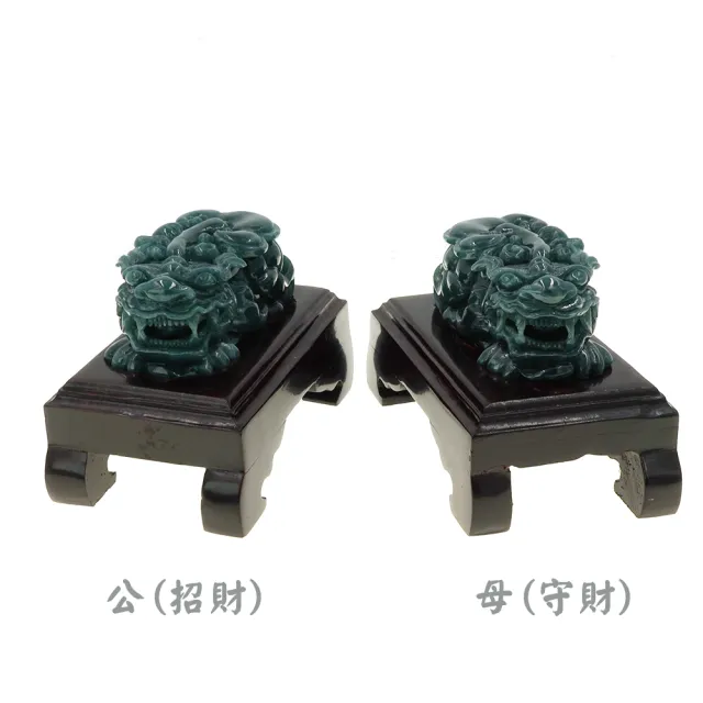 【喜緣玉品】貔貅 天然翡翠A貨 貔貅含珠 如意 風水擺設 擺件(公)(開運風水)