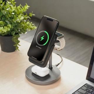 【ADAM 亞果元素】Mag 5 最高22.5W 五合一磁吸行動充電站(無線/Magsafe)