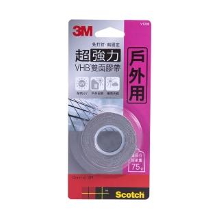 【3M】超強雙面膠帶-戶外用12mm x1.5M V1208N(黏貼 修補 居家修膳)