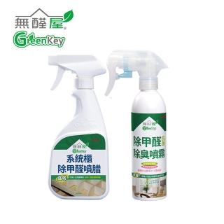 【無醛屋】系統櫃除甲醛噴臘+除甲醛抗菌除臭噴霧(400ml+250ml)