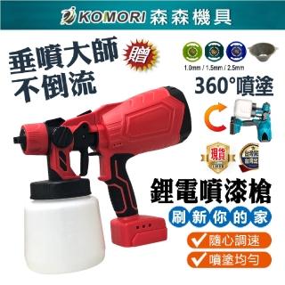 【Komori 森森機具】鋰電噴漆槍 附配件(米沃奇款 便攜式噴漆槍 槍 電動噴漆槍 無線噴漆 電動乳膠漆噴塗機)