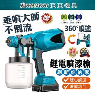 【Komori 森森機具】噴漆槍牧田款 一電一充(牧田款 無線噴漆槍 鋰電噴漆槍 電動塗漆工具 便攜式噴漆槍)