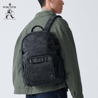 【PORTER INTERNATIONAL】翻玩迷彩PUZZ後揹包(黑)