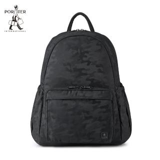 【PORTER INTERNATIONAL】翻玩迷彩PUZZ後揹包(黑)