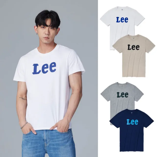 【Lee】出清品-男裝 短袖T恤 / 經典撞色 大LOGO 共4色 標準版型(LL230009)