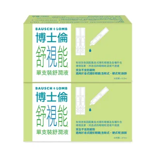 【博士倫】博士倫舒視能單支裝舒潤液2入(30支/入) (人工淚液)