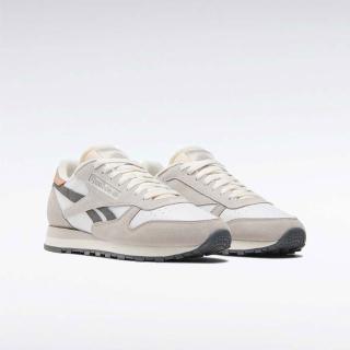 【REEBOK】休閒鞋 男鞋 女鞋 運動鞋 CLASSIC LEATHER 白奶茶灰 100201109