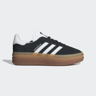 【adidas 愛迪達】休閒鞋 女鞋 運動鞋 GAZELLE BOLD W 黑 IE0876