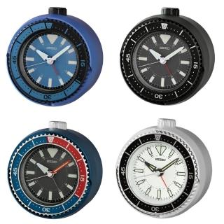 【SEIKO 精工】新款水鬼造型 貪睡夜光靜音鬧鐘QHE207 SK048(多色任選QHE207)