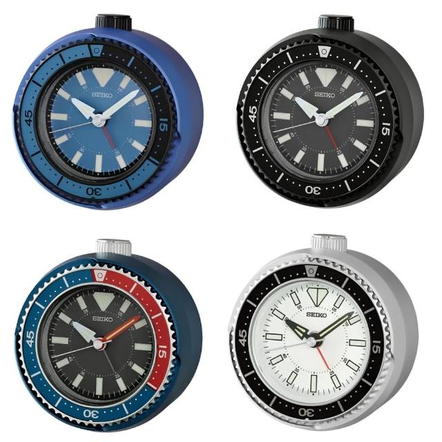 【SEIKO 精工】新款水鬼造型 貪睡夜光靜音鬧鐘QHE207 SK048(多色任選QHE207)