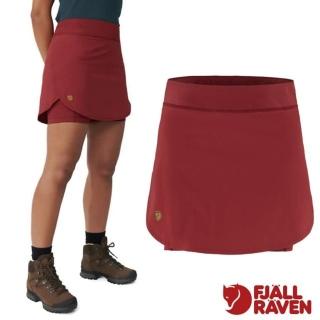 【Fjallraven】女 Abisko Midsummer Skort 彈性輕量透氣休閒褲裙.短裙(84780-346 石榴紅)