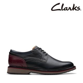 【Clarks】男鞋 Monahan Plain 縫線工藝感輕量正裝休閒鞋 皮鞋(CLM79976C)