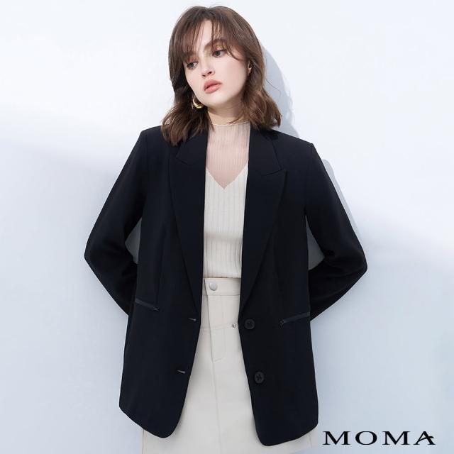 【MOMA】俐落感舒適西裝外套(黑色)