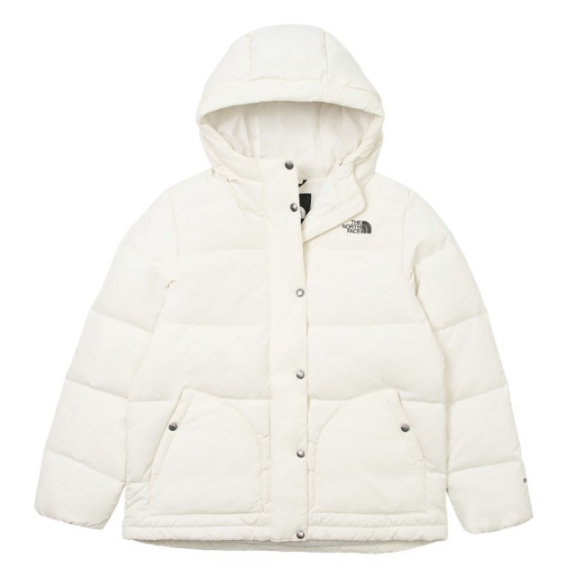 【The North Face】TNF 休閒 舒適保暖連帽羽絨外套 W PUFFY ALINE DOWN JACKET-AP 女 米白(NF0A8DMMQLI)