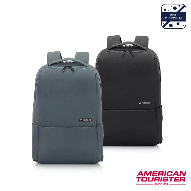 【AMERICAN TOURISTER 美國旅行者】Rubio 抗菌簡約雙隔層筆電後背包14吋(兩色可選)