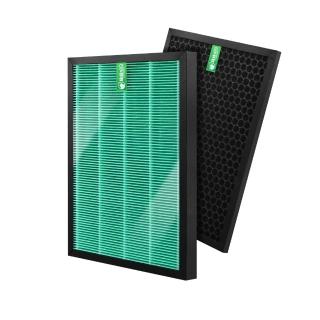 【Have Green Days 綠綠好日】適用 Coway AP-1018F/AP-1018 綠淨力(HEPA抗菌濾芯*1 蜂顆活性碳濾網*1)
