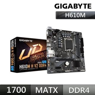 【GIGABYTE 技嘉】H610M H V2 DDR4 主機板+Intel i3-12100F 4核8緒+微星 N210-MD1G/D3 顯示卡