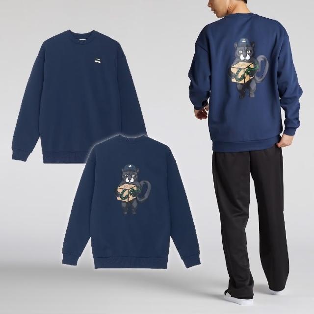 【PUMA】長袖 Crew Sweatshirts 亞規 藍 長T 上衣 黑豹 蛇(628144-14)