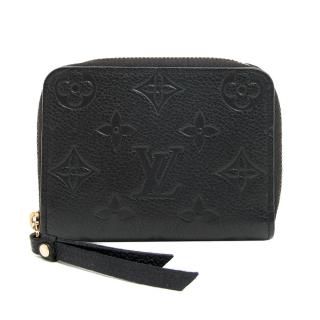 【Louis Vuitton 路易威登】M60574 經典Monogram壓紋牛皮拉鍊零錢包(黑色)
