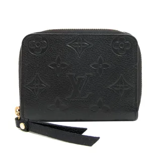 【Louis Vuitton 路易威登】M60574 經典Monogram壓紋牛皮拉鍊零錢包(黑色)