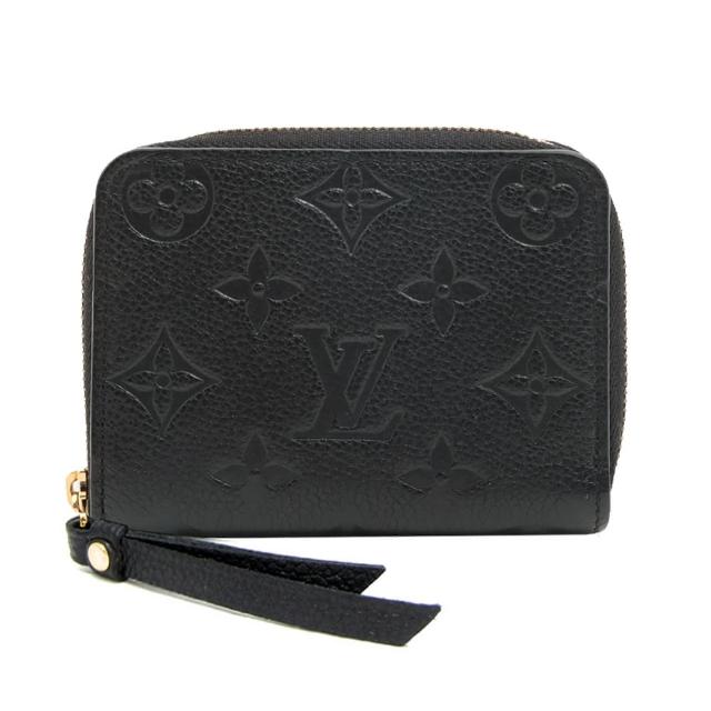 【Louis Vuitton 路易威登】M60574 經典Monogram壓紋牛皮拉鍊零錢包(黑色)