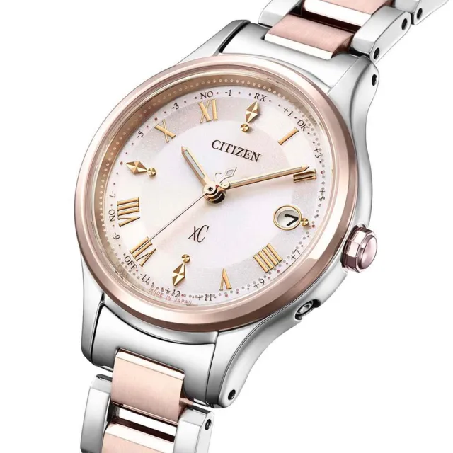 【CITIZEN 星辰】xC 光動能鈦金屬電波女錶-27mm(ES9496-64W)