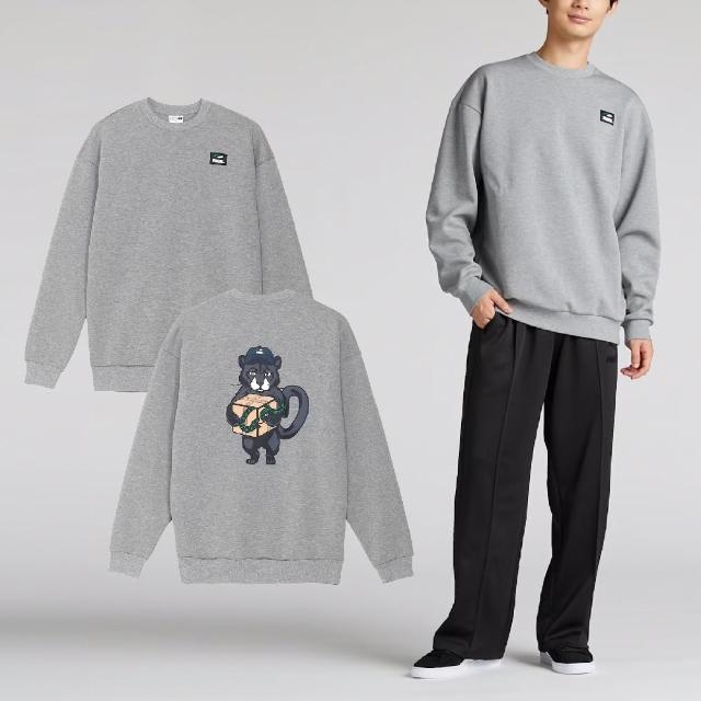 【PUMA】長袖 Crew Sweatshirts 亞規 灰 長T 上衣 黑豹 蛇(628144-53)