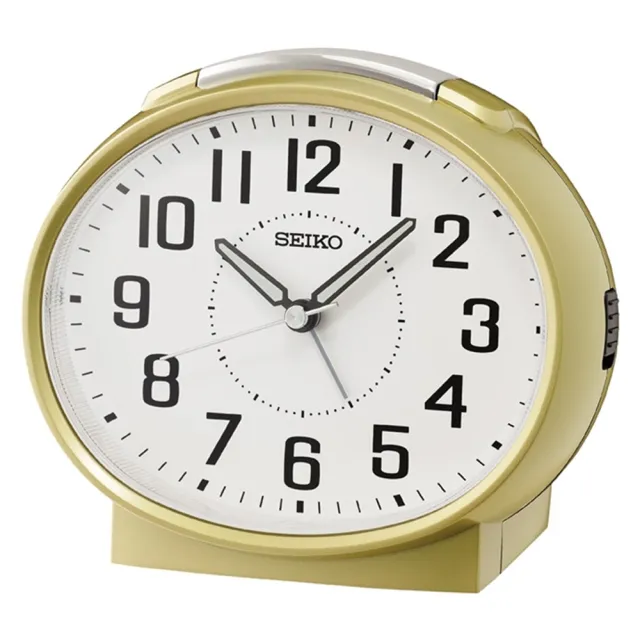 【SEIKO 精工】超靜音滑動式秒針大數字防貪睡鬧鐘-3色可選 送禮 禮物(QHK059A/QHK059G/QHK059R/速)