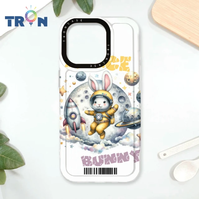 TRON iPhone 16/16 PLUS/16 PRO/16 Pro Max 登上月球的太空兔兔 防摔太空殼 透白款 載具 手機殼