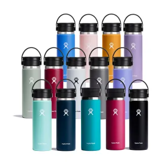 【Hydro Flask】20oz/592ml 寬口 旋轉 咖啡蓋 保溫瓶 多色可選(咖啡杯 提把 保溫 高保冰 保冷 無毒)