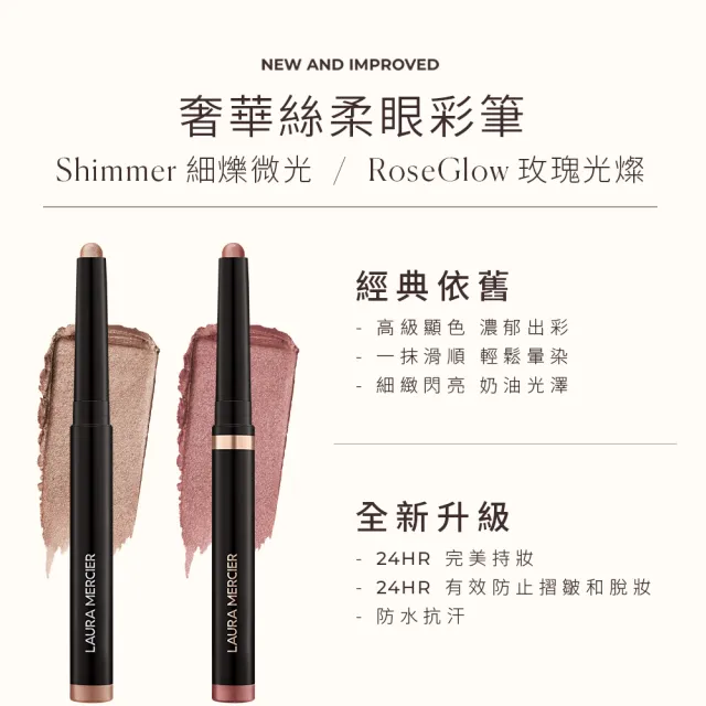 【LAURA MERCIER 蘿拉蜜思】奢華眼彩玫瑰三入禮盒組(眼彩筆1gx3/送禮)