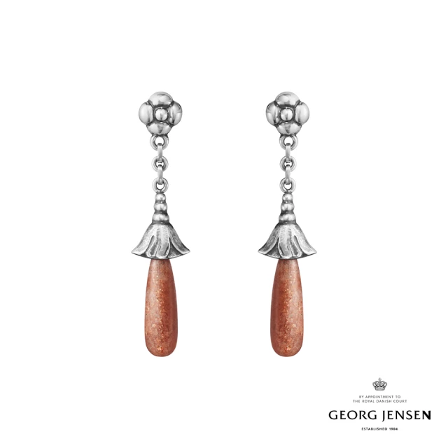 Georg Jensen 喬治傑生 MOONLIGHT BLOSSOM 耳環(純銀 日長石)