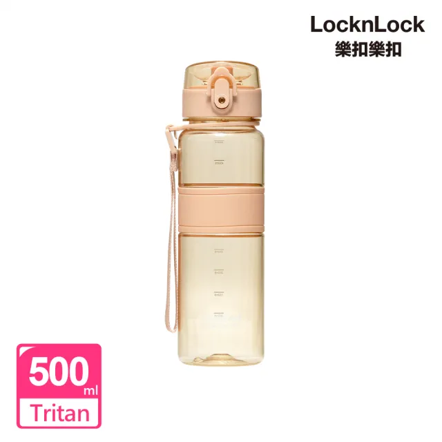 【LocknLock 樂扣樂扣】買一送一-Tritan優質彈蓋提帶水壺500ml(2色任選)