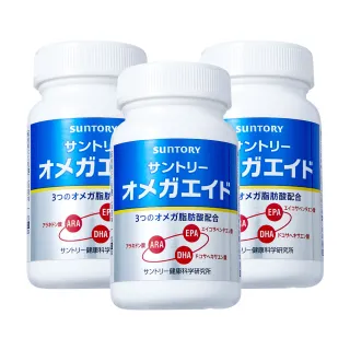 【Suntory 三得利官方直營】益思健 180錠x3罐組(Omega 3 DHA EPA☆、Omega 6 ARA、蝦紅素 觀察敏銳)