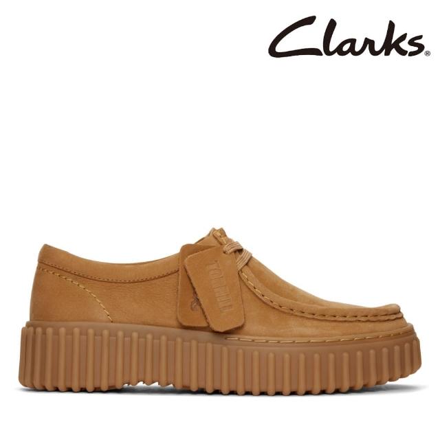 【Clarks】女鞋Torhill Bee柔軟厚底餅乾鞋 淺咖色(CLF72084C)