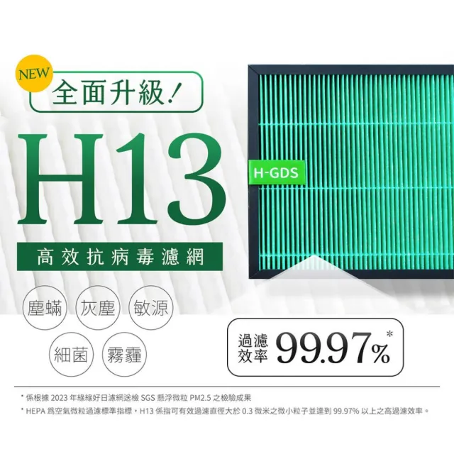 【綠綠好日】適用 Electrolux 伊萊克斯 Pure A9 PA91406(HEPA抗菌RFID濾芯 蜂顆活性碳 二合一)