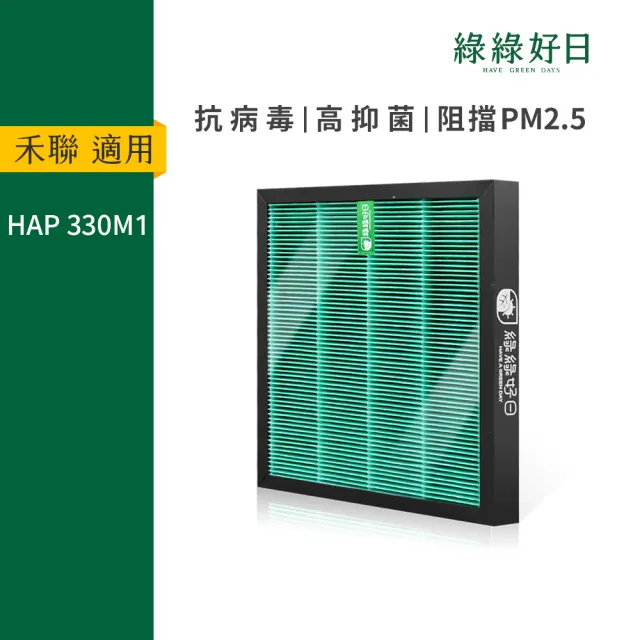 【Have Green Days 綠綠好日】適用 HERAN 禾聯 HAP-330M1/HAP-330M1i HEPA抗菌濾網