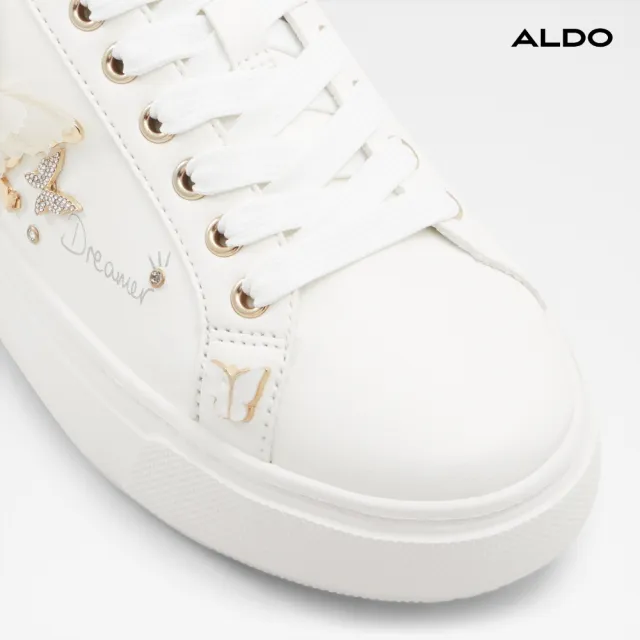 【ALDO】雙11★PEARLWING-時尚獨特蝴蝶裝飾小白鞋-女鞋(白色)