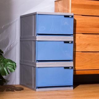 【Mr.Box】免組裝單層抽屜式收納箱(L號-35L-3入)