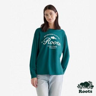 【Roots】Roots女裝- SIGNITURE 長袖上衣(綠色)