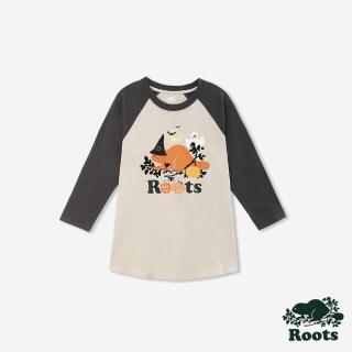 【Roots】Roots女裝- HALLOWEEN COOPER BASEBALL 長袖上衣(碳黑色)