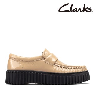 【Clarks】女鞋 Torhill Mocc 羅紋厚底餅乾莫卡辛鞋(CLF79353C)