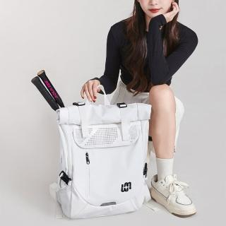 【LEEHER】女生/黑色後揹包/運動健身包/乾溼分離/羽毛球包/防水後揹包/大學生書包/水桶後揹包/