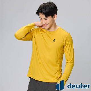 【deuter】男款長袖吸濕排汗T恤(DE-T2403M薑黃/抗UV防曬/透氣快乾/戶外健行/日常休閒*)