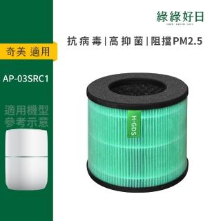 【Have Green Days 綠綠好日】適用 Chimei奇美 AP-03SRC1 HEPA抗菌濾芯 顆粒活性碳 複合式濾網