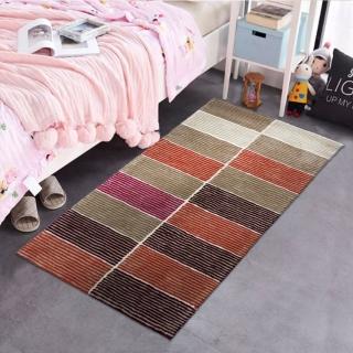 【SDL Home 山德力】ESPRIT 地毯 鈺彤70X140CM(方格 紅棕 客廳 書房 起居室 生活美學)