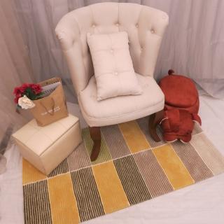 【SDL Home 山德力】ESPRIT 地毯 夢琦70X140CM(方格 黃綠 客廳 書房 起居室 生活美學)