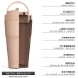 【WOKY 沃廚】二代渾圓杯 雙層陶瓷款750ml-附矽膠粗吸管(隨行杯/吸管杯/保溫杯/保溫瓶)