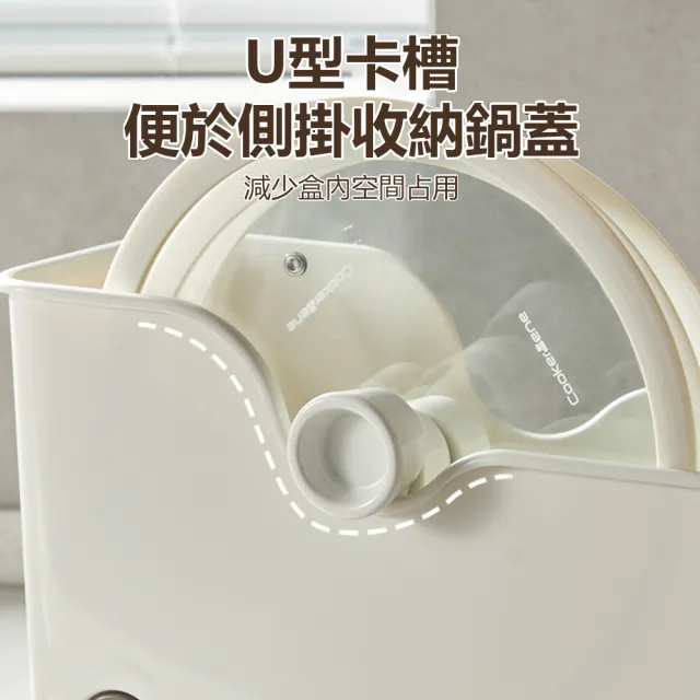 【Dagebeno荷生活】附滾輪式可拉動櫥下收納盒 流理台洗手台下分類整理置物盒(大號1入)