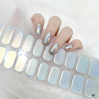 【Porabella】ins風美甲貼片 銀灰色美甲貼 指甲貼 穿戴甲 假指甲指甲片 凝膠貼片 韓版光療美甲 免照燈